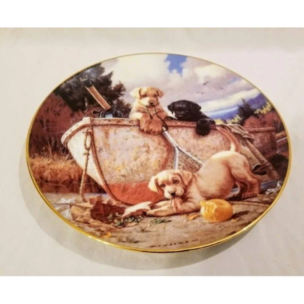 Vintage Hamilton Collection Lunch Break All in a Day’s Work Collector Dogs Plate
